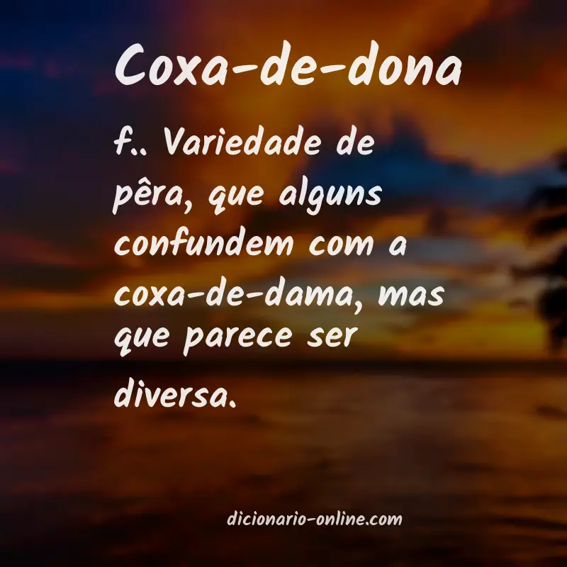 Significado de coxa-de-dona