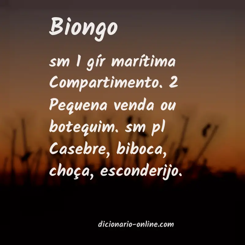 Significado de biongo