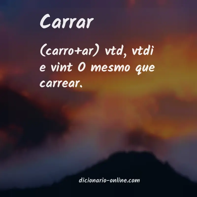 Significado de carrar
