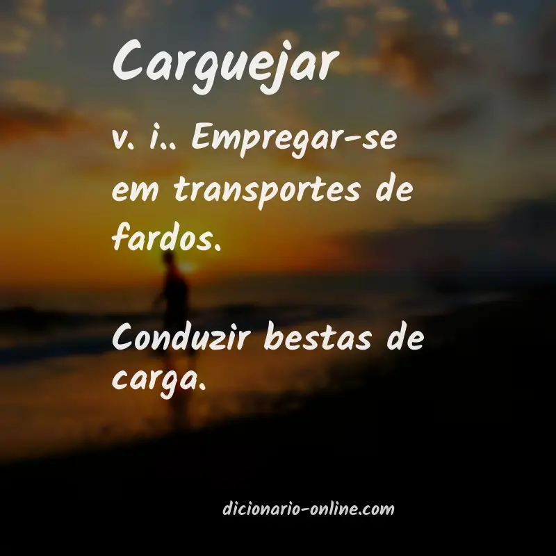 Significado de carguejar