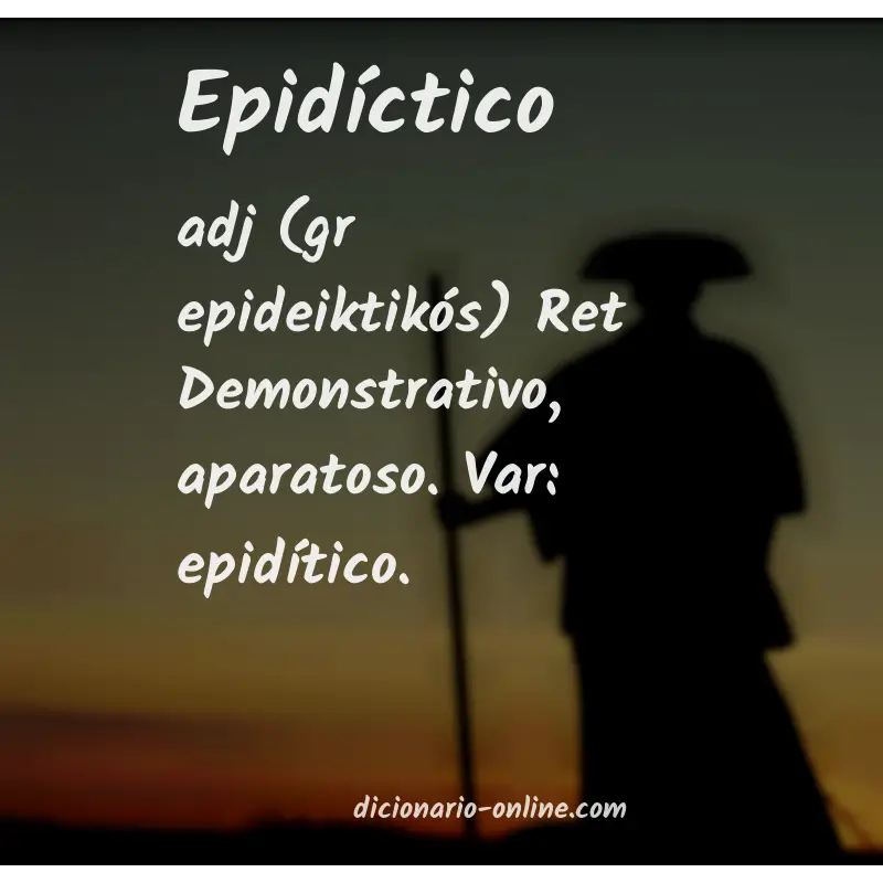 Significado de epidíctico