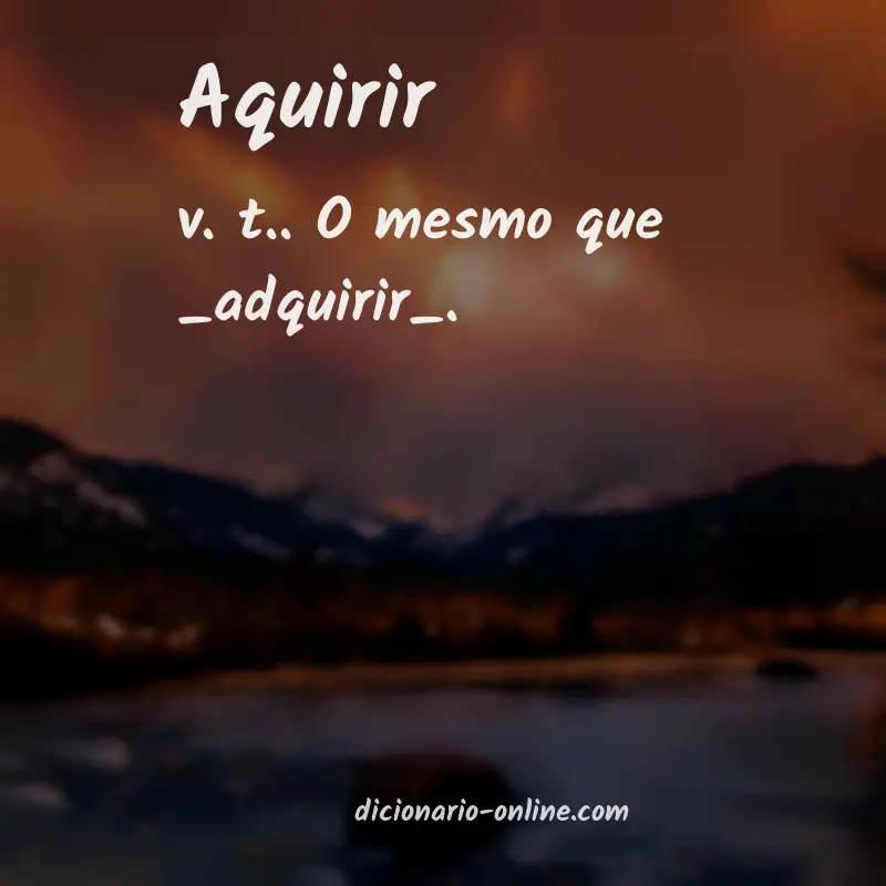 Significado de aquirir