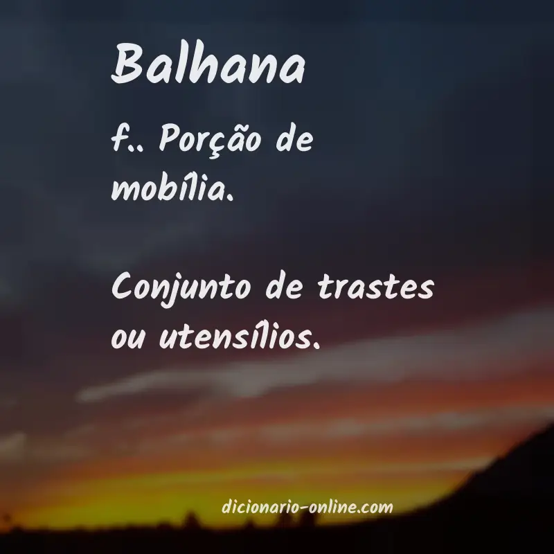 Significado de balhana
