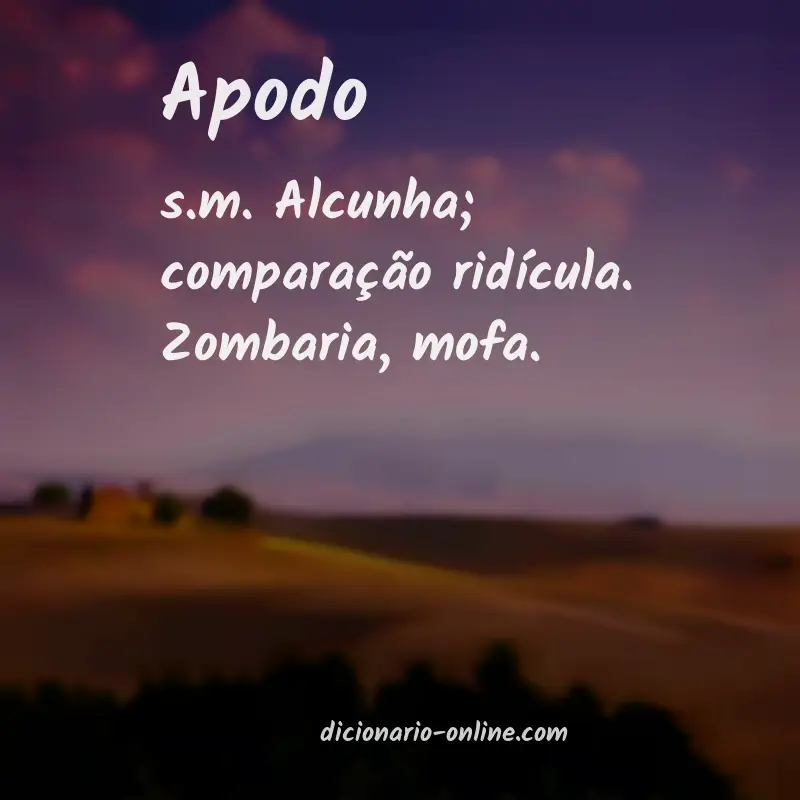 Significado de apodo