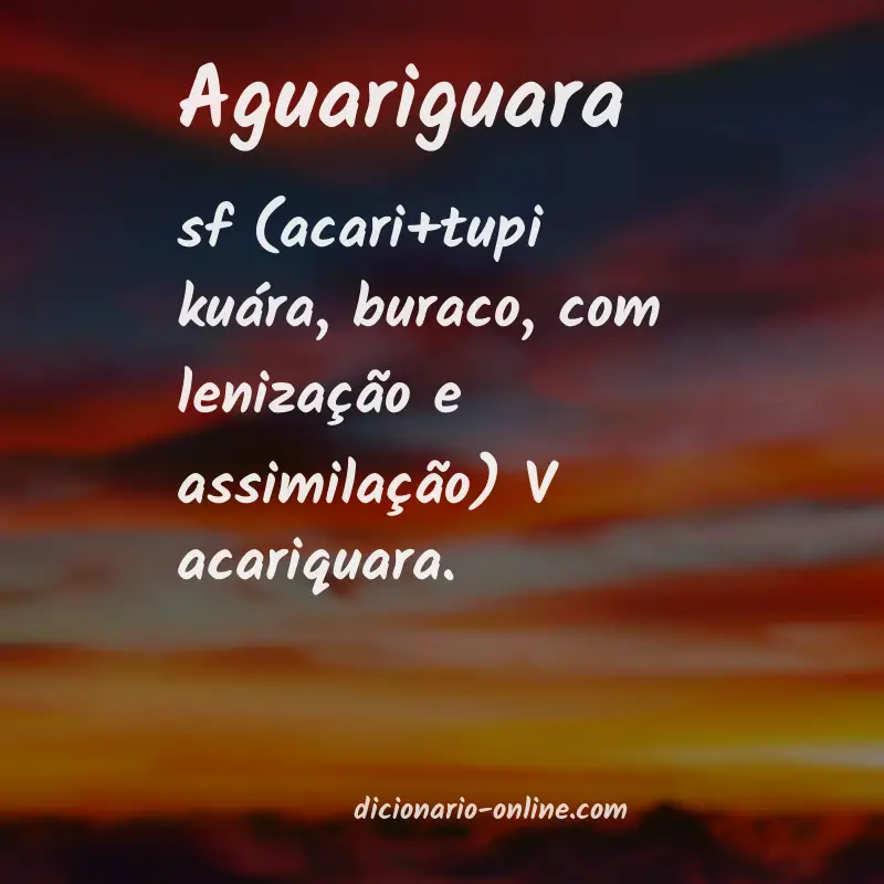 Significado de aguariguara