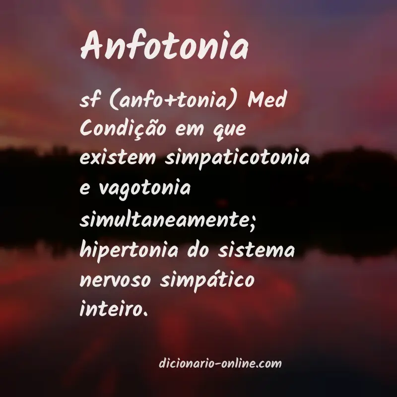 Significado de anfotonia