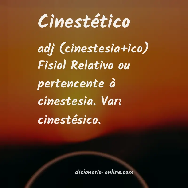 Significado de cinestético
