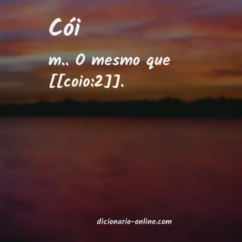 Significado de cói