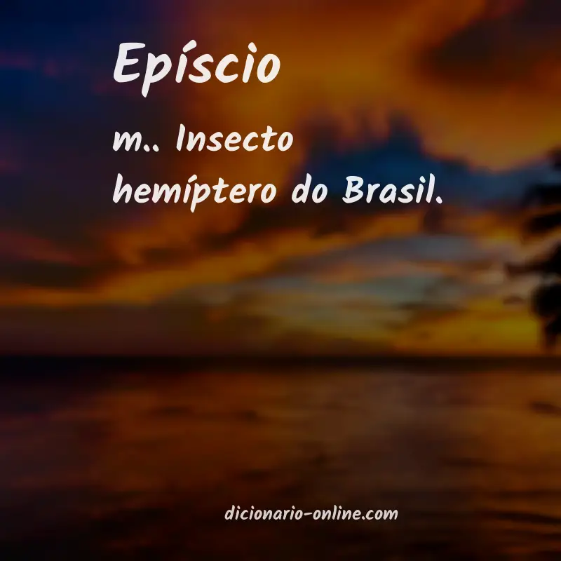 Significado de epíscio