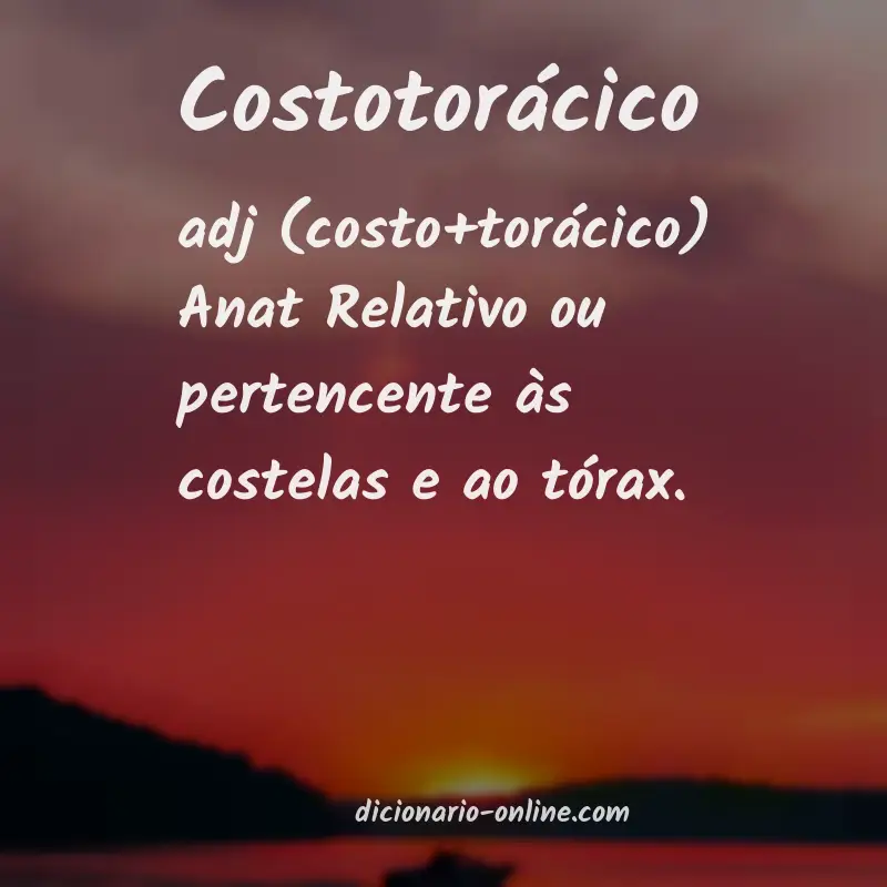 Significado de costotorácico