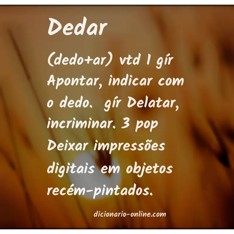 Significado de dedar