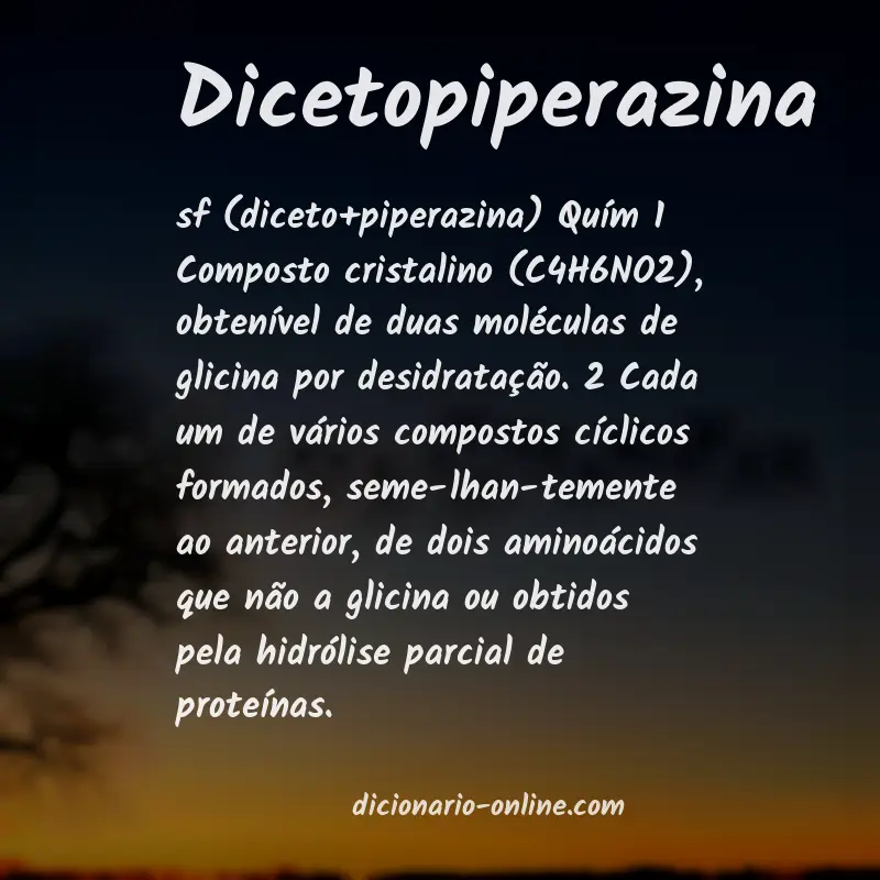 Significado de dicetopiperazina