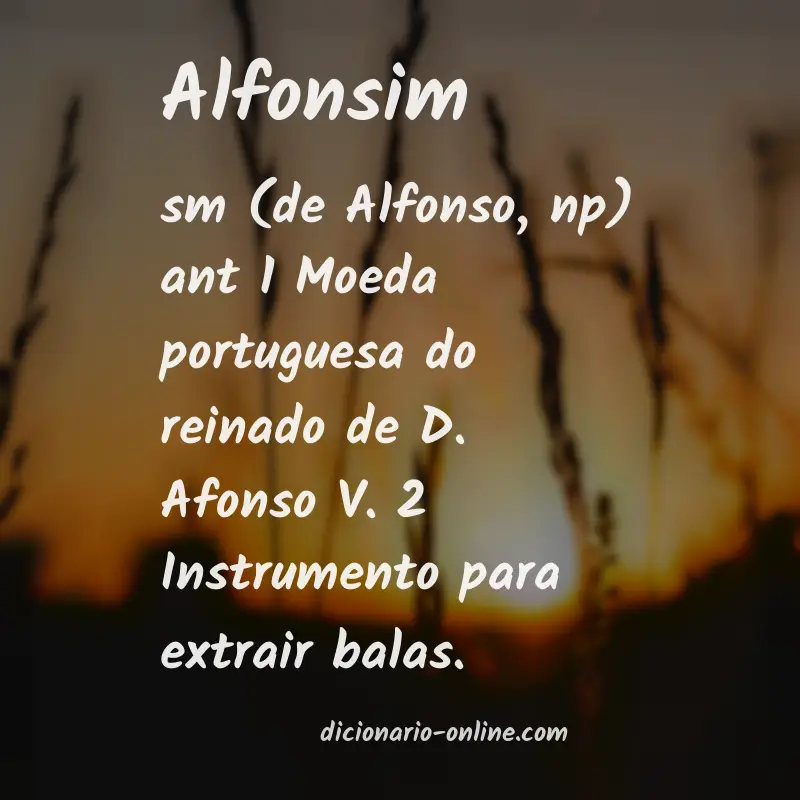 Significado de alfonsim
