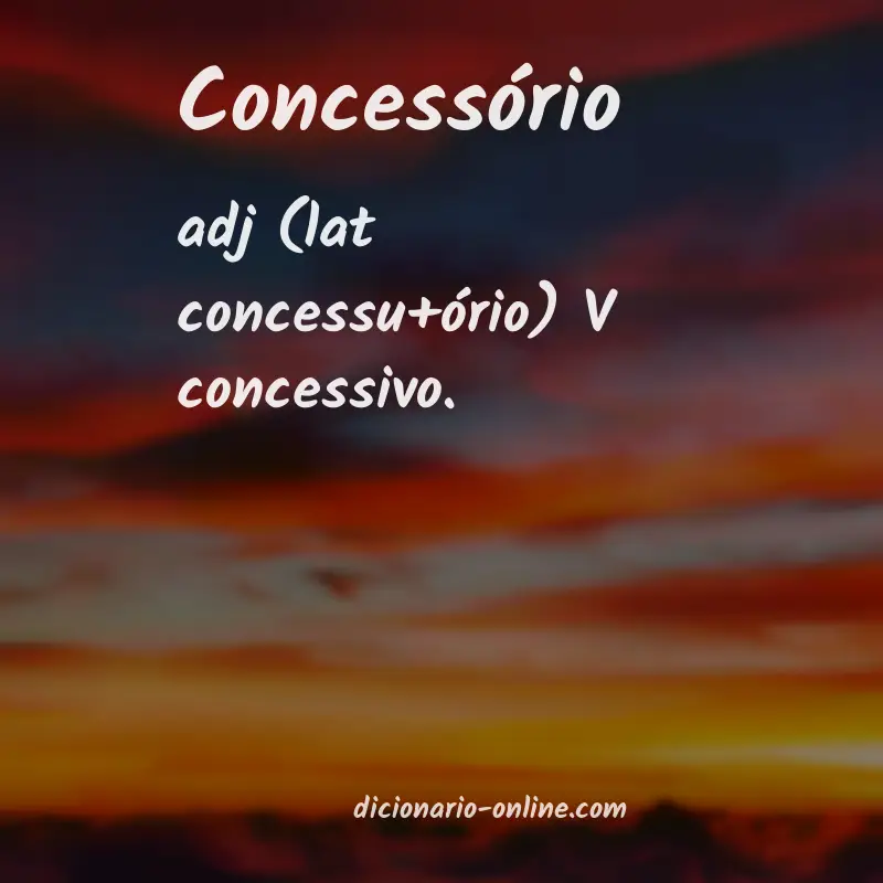 Significado de concessório