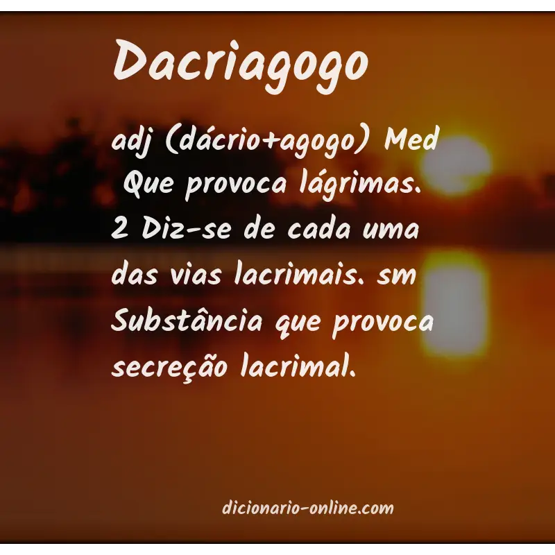 Significado de dacriagogo