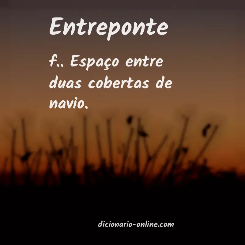 Significado de entreponte