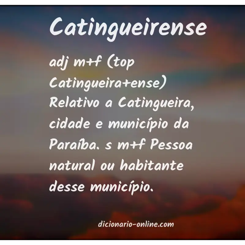 Significado de catingueirense