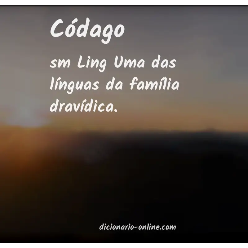 Significado de códago