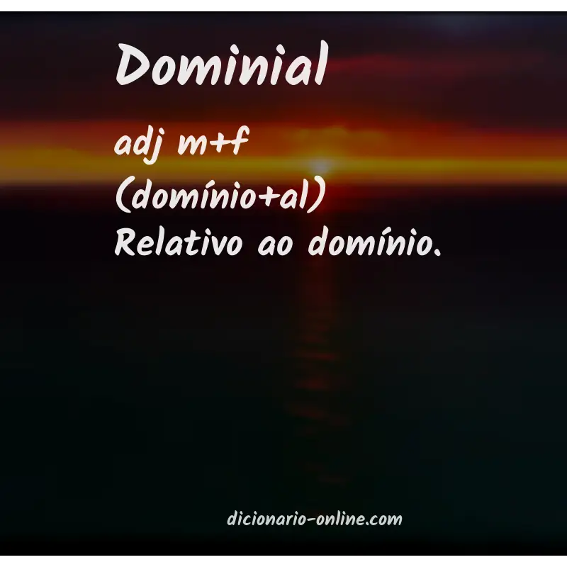 Significado de dominial