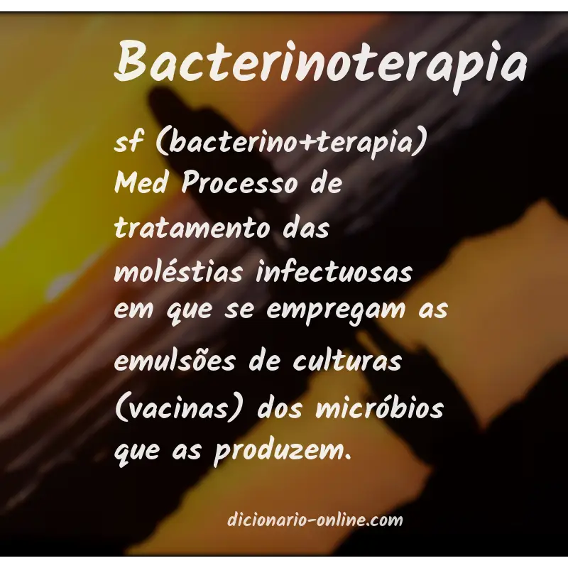 Significado de bacterinoterapia