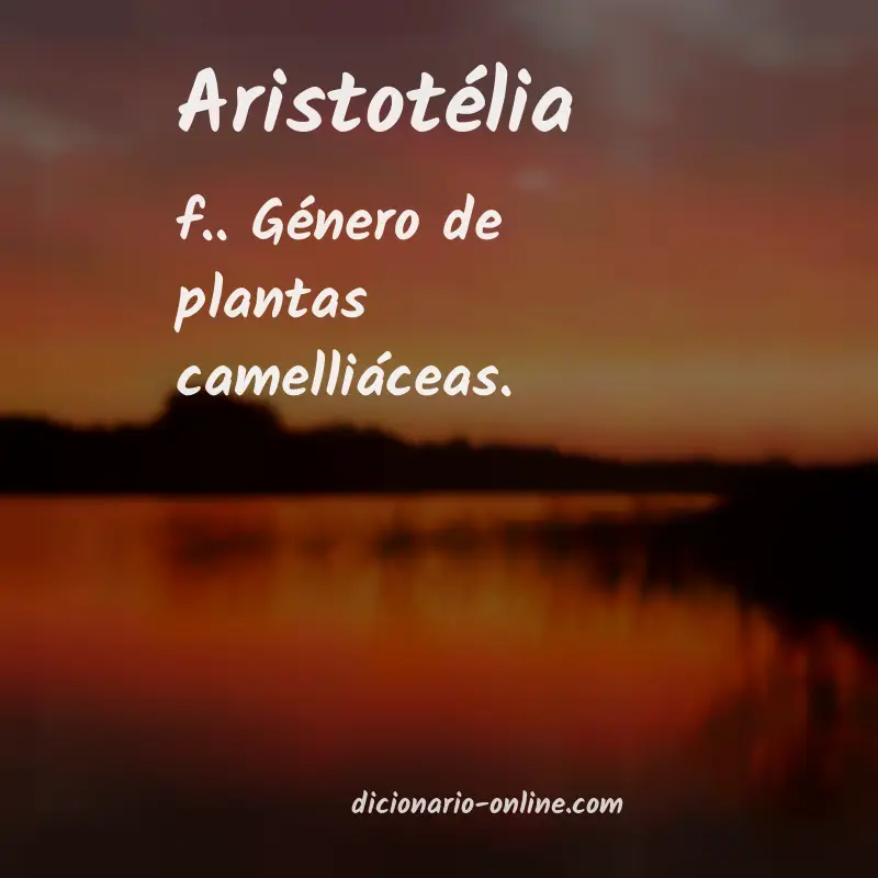 Significado de aristotélia