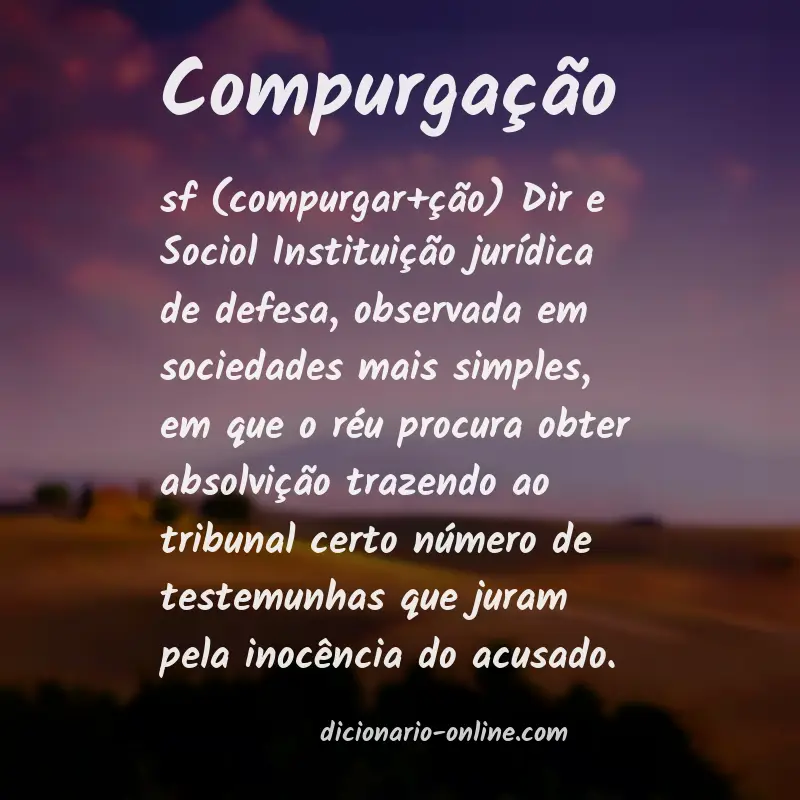 Significado de compurgação