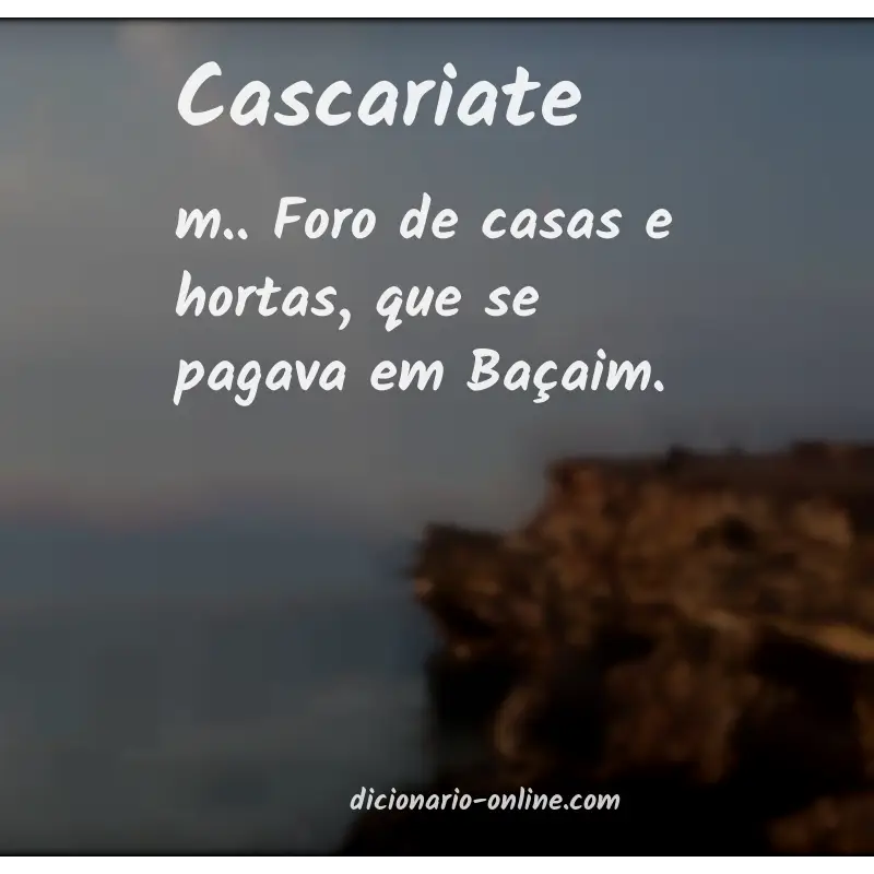 Significado de cascariate