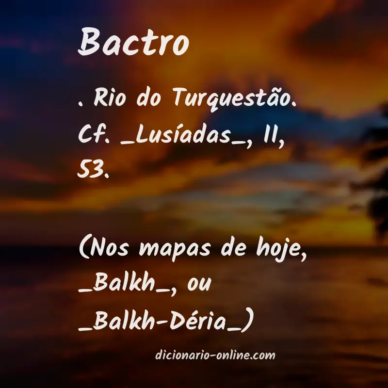 Significado de bactro