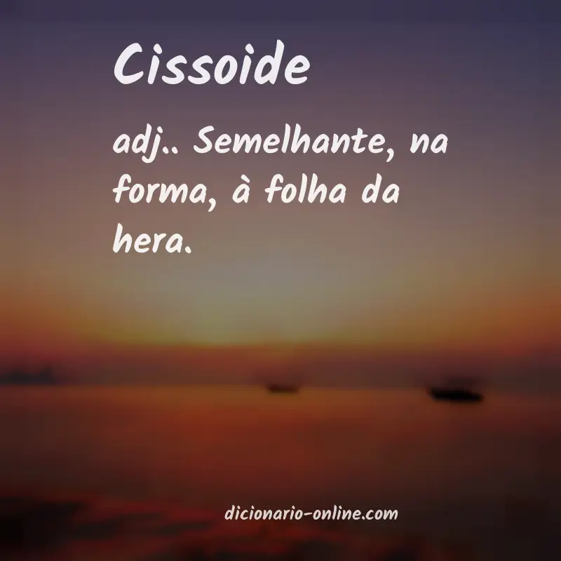 Significado de cissoide