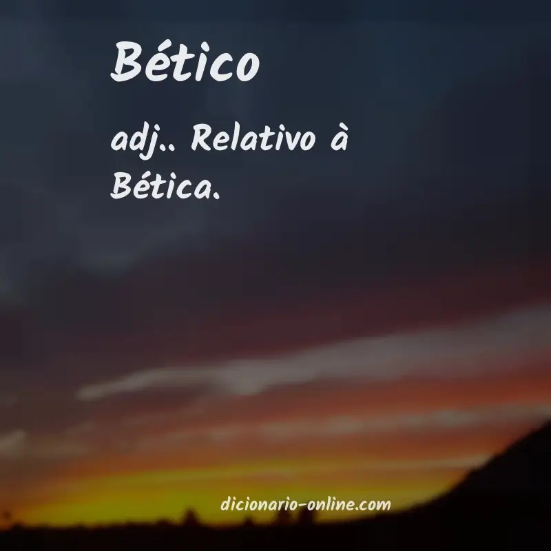 Significado de bético