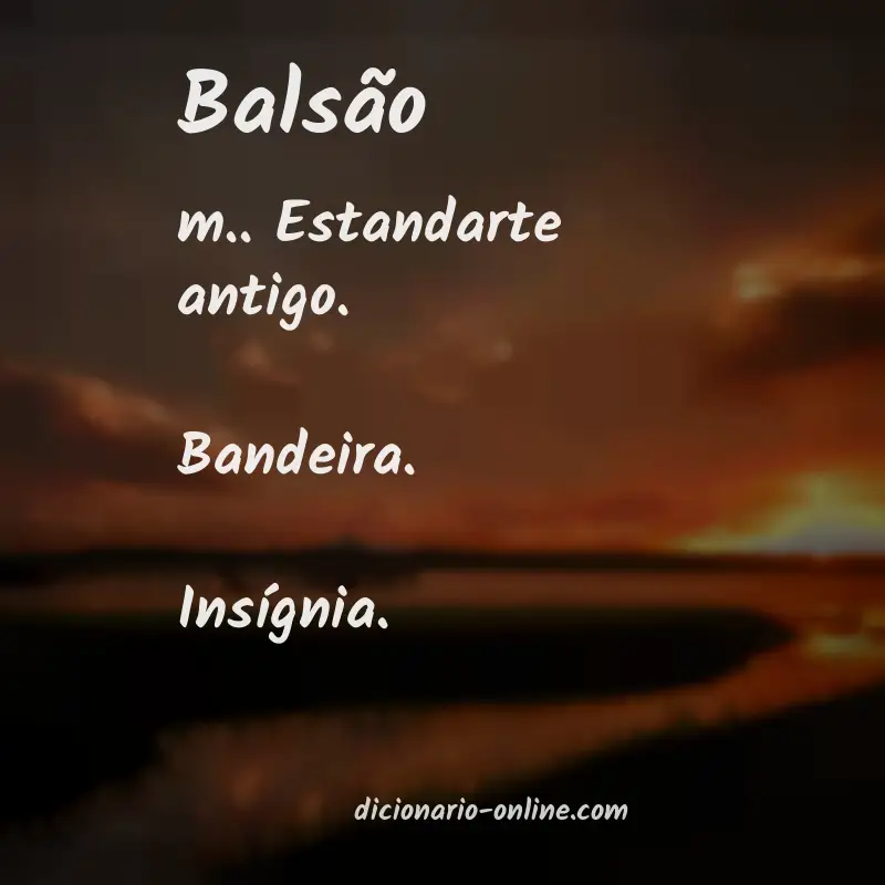 Significado de balsão