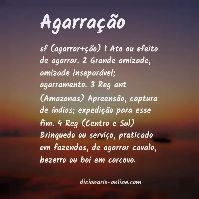Significado de agarração