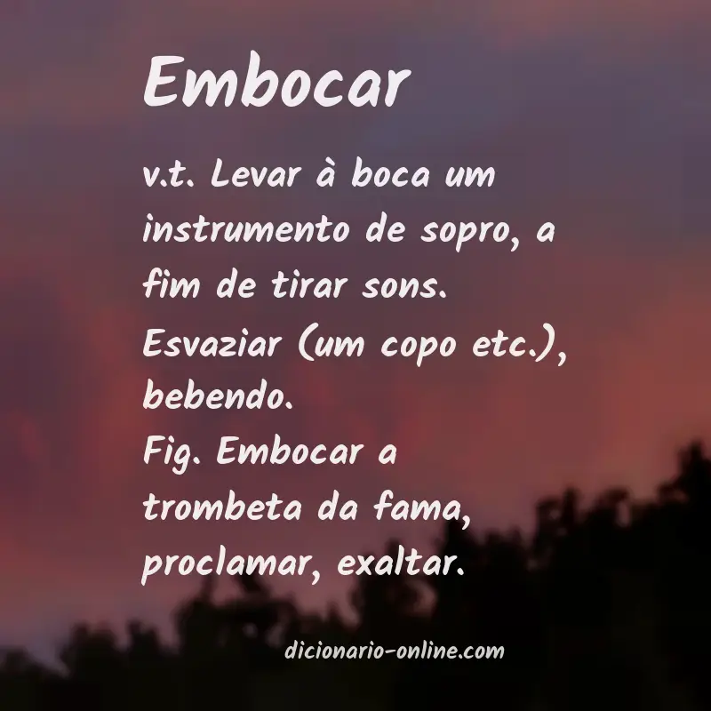 Significado de embocar