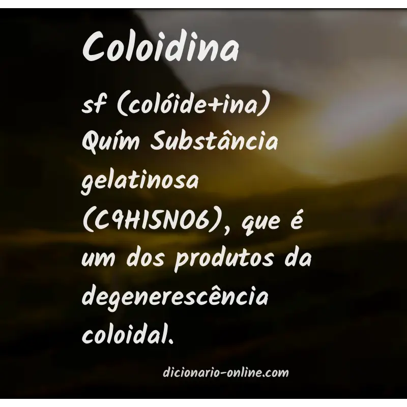 Significado de coloidina