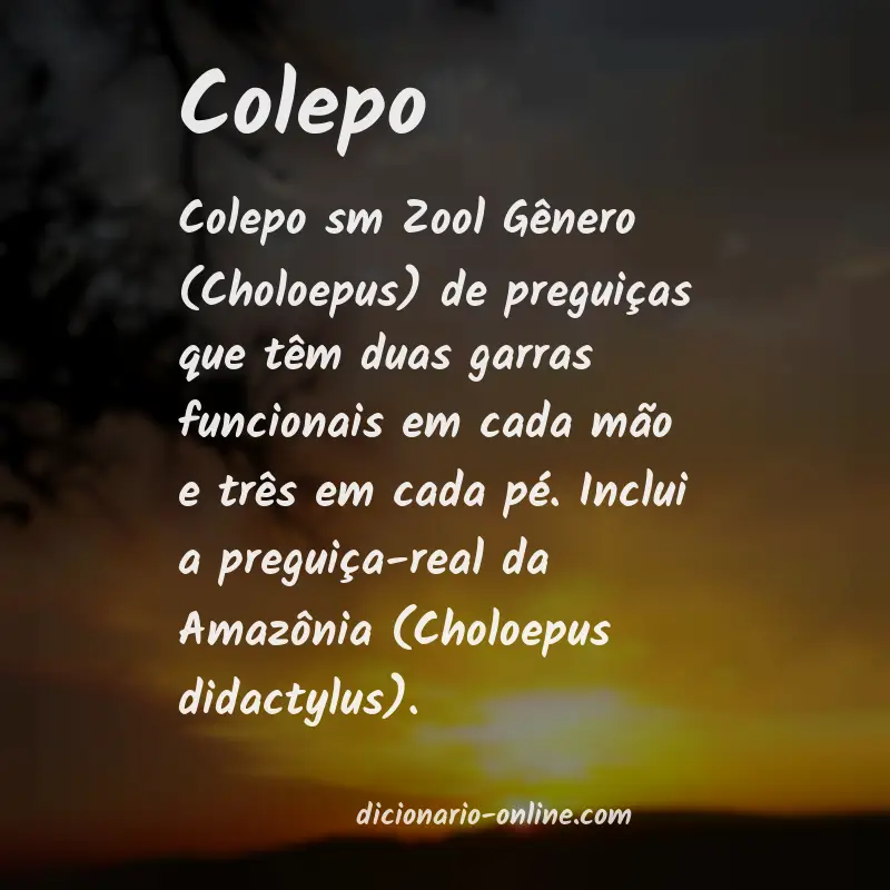 Significado de colepo