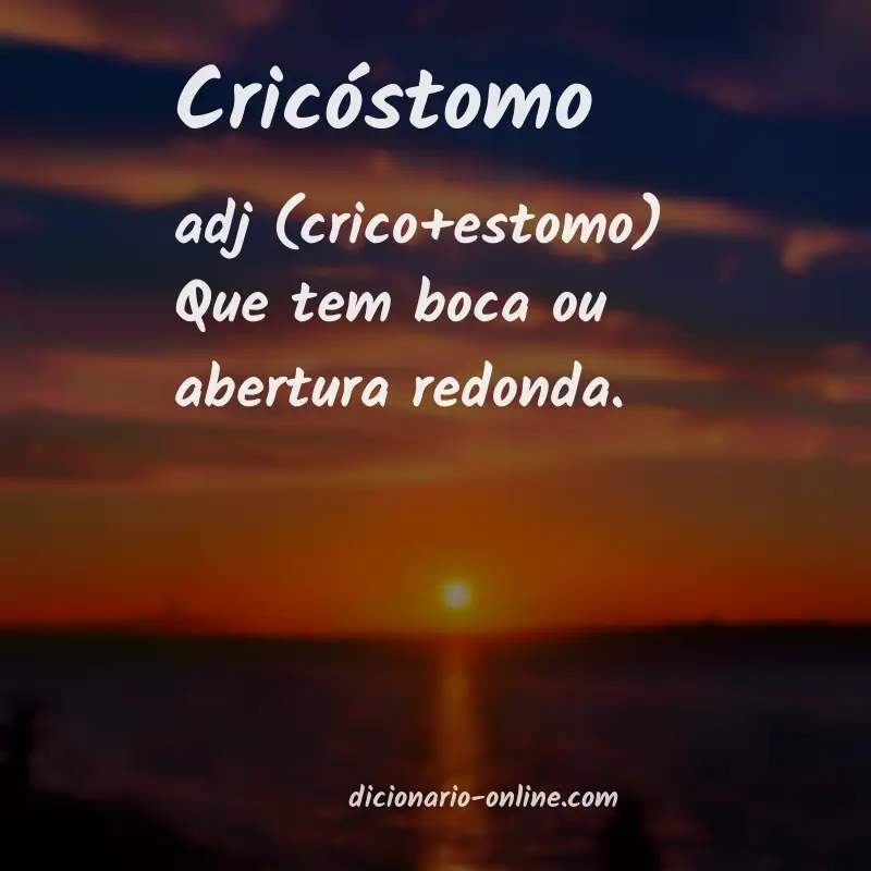 Significado de cricóstomo