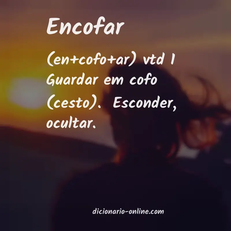 Significado de encofar