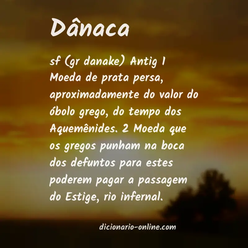 Significado de dânaca
