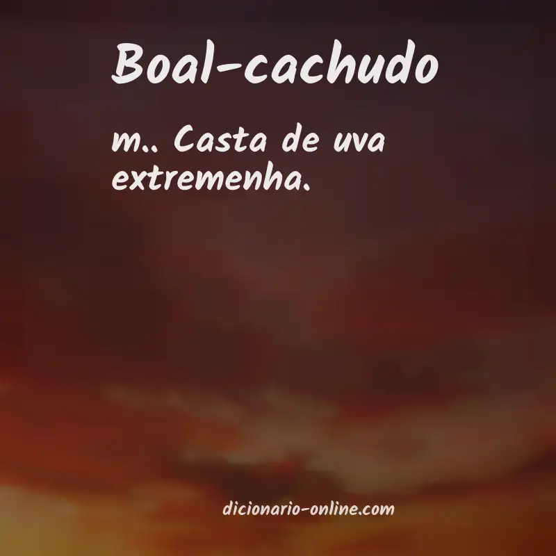 Significado de boal-cachudo