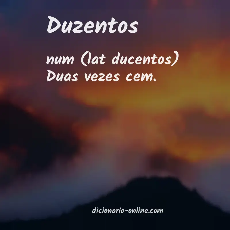Significado de duzentos