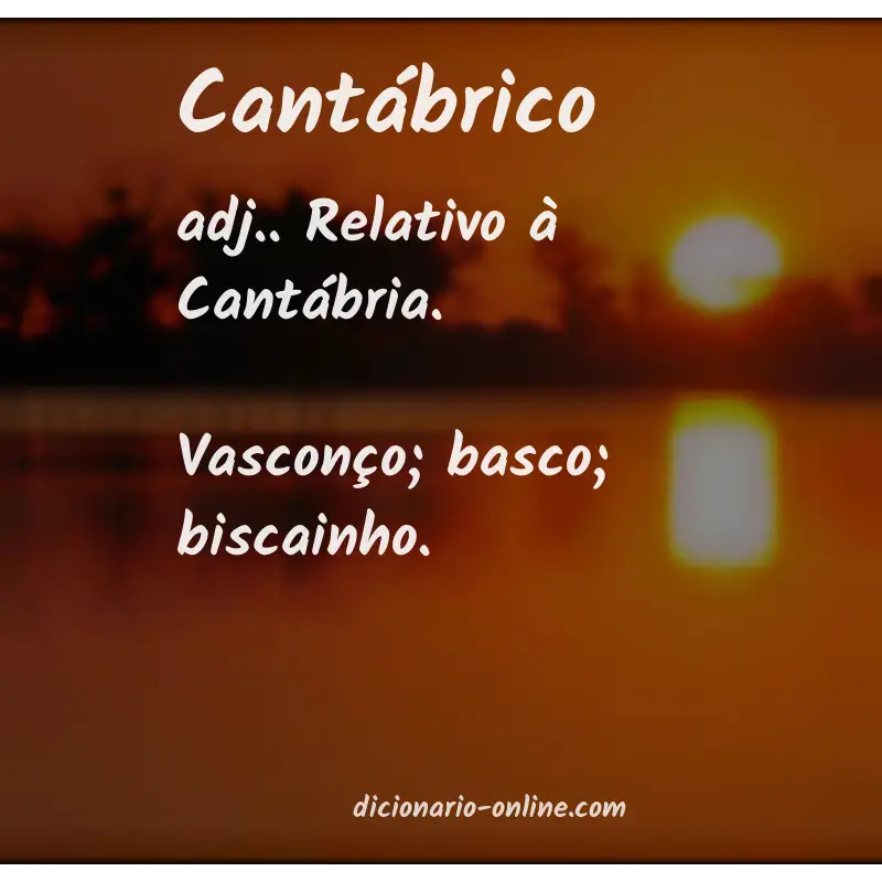 Significado de cantábrico