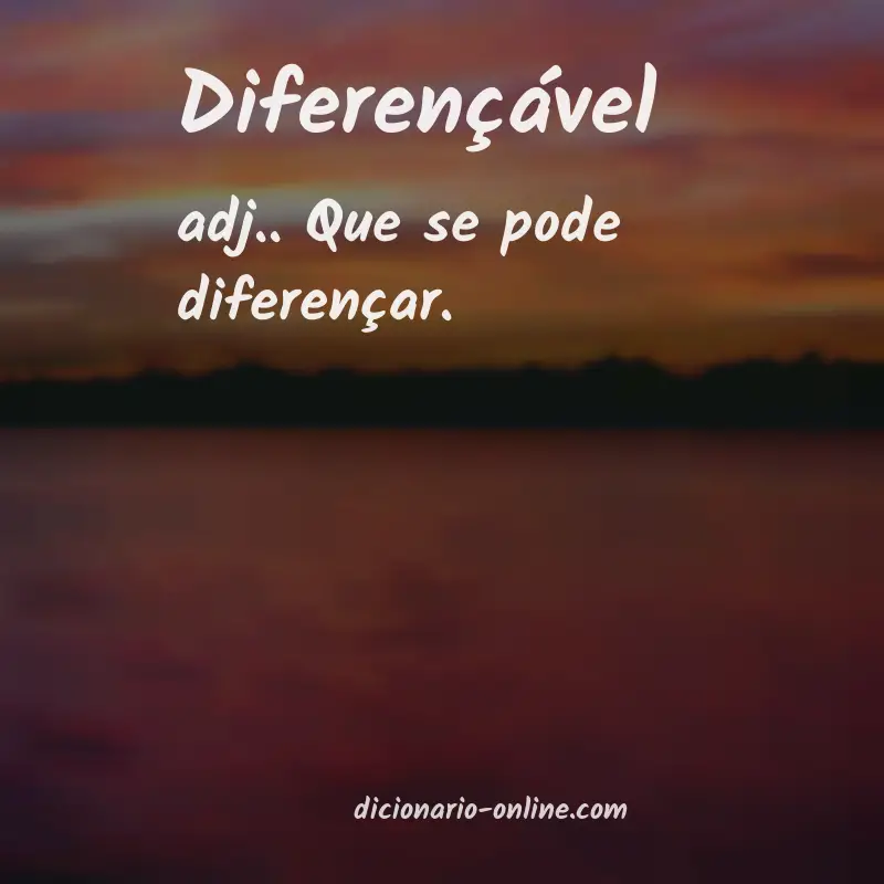 Significado de diferençável