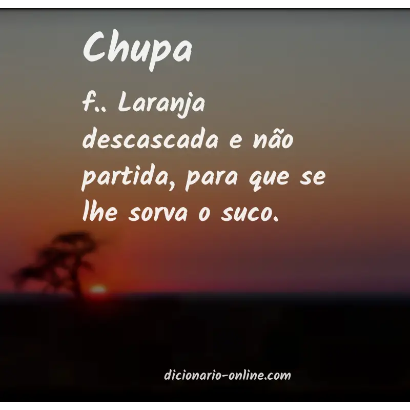 Significado de chupa