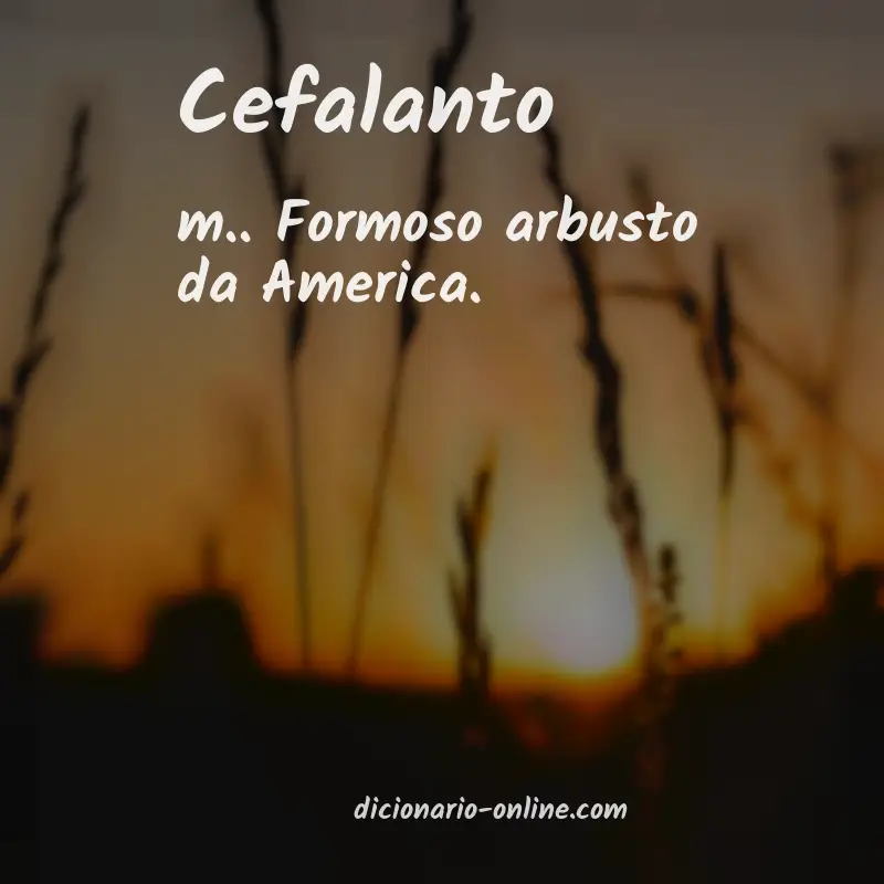 Significado de cefalanto