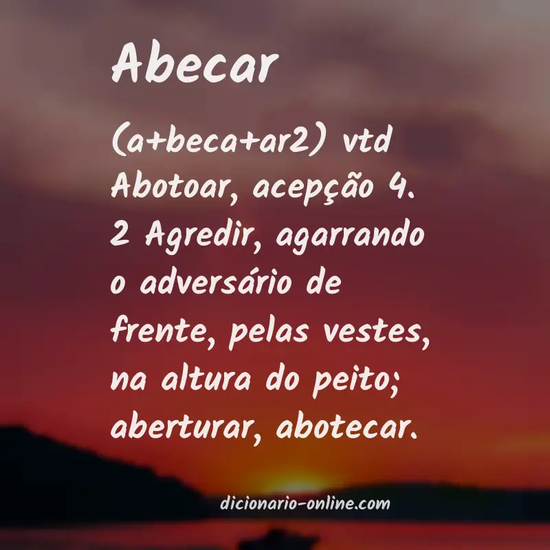 Significado de abecar