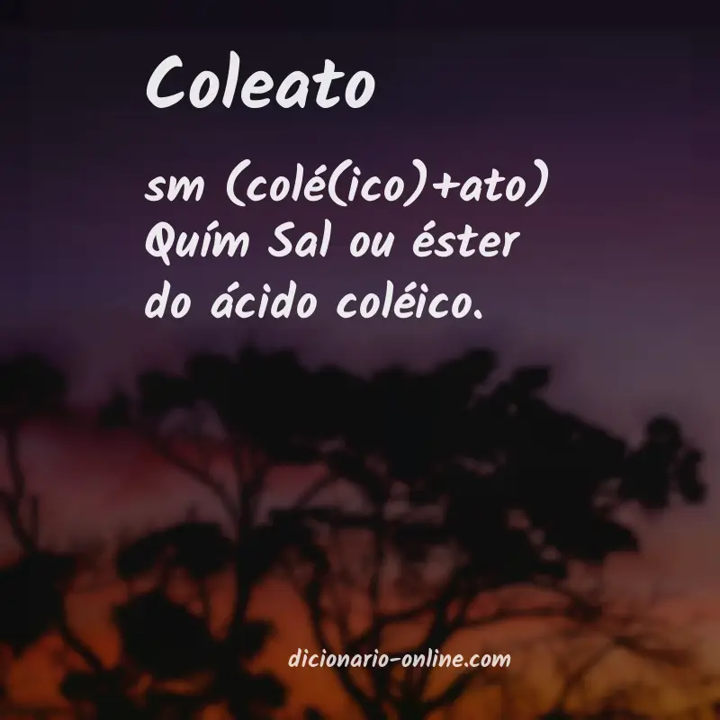Significado de coleato
