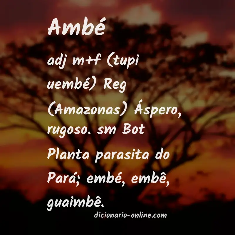 Significado de ambé