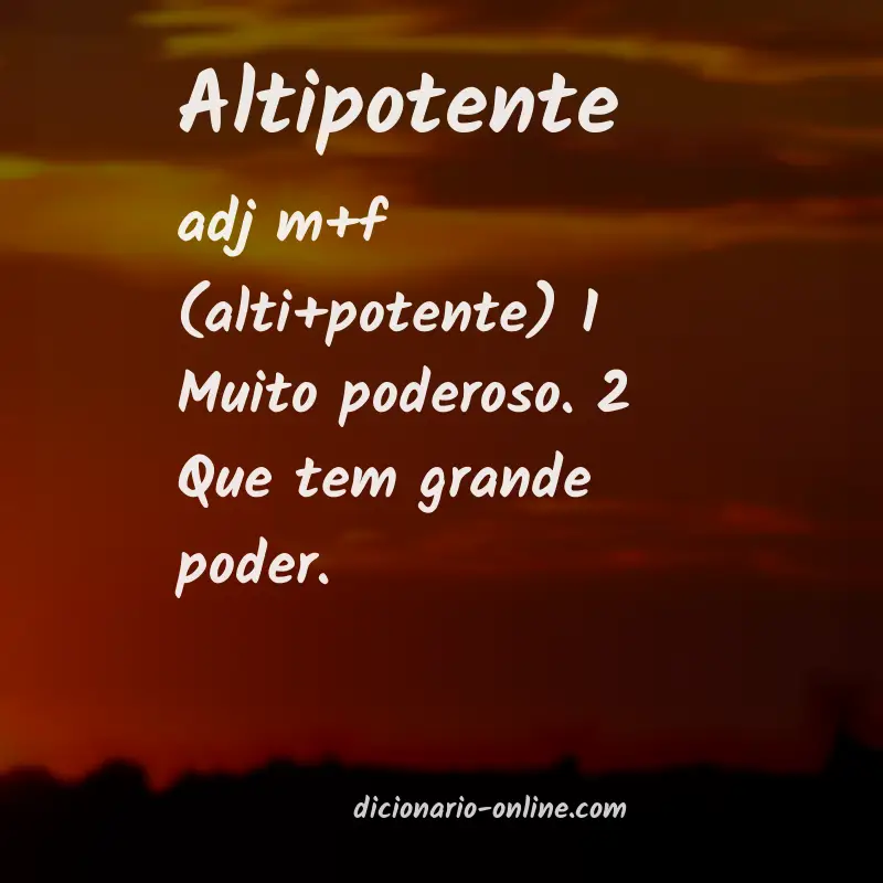 Significado de altipotente