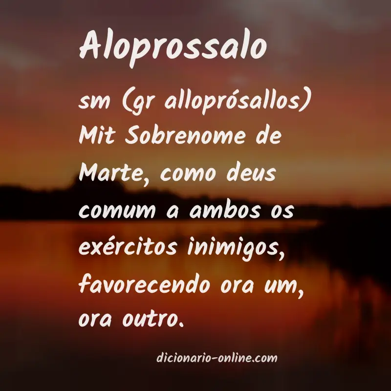 Significado de aloprossalo