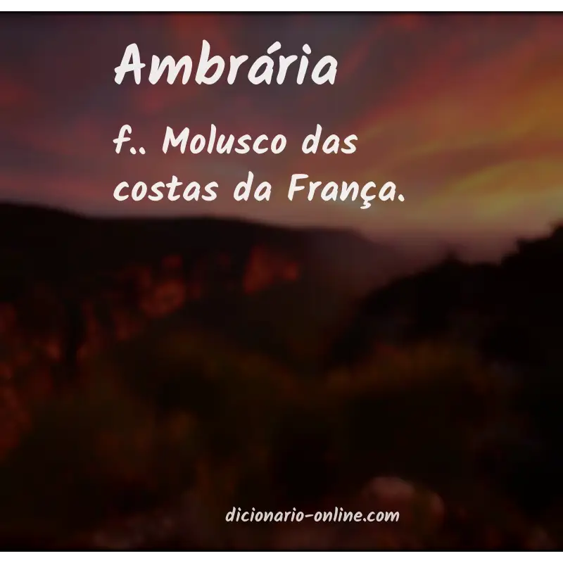 Significado de ambrária